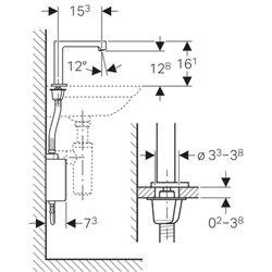 Robinetterie lavabo Brenta 116.171.21.1 Sans mitigeur, Module apparent