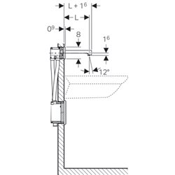 Robinetterie lavabo Brenta 116.292.21.1 Avec mitigeur, longueur robinet 22 cm