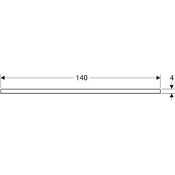 Melua rectangulaire 00095800000 140x80 cm, blanc brillant