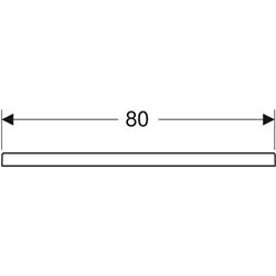 Melua rectangulaire 00095800000 140x80 cm, blanc brillant