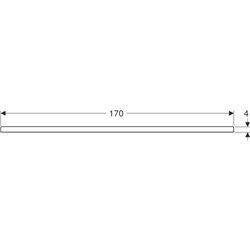 Melua rectangulaire 00098200777 170x90 cm, blanc mat
