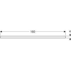 Melua rectangulaire 00094600777 160x70 cm, blanc mat