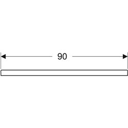 Melua rectangulaire 00097600000 140x90 cm, blanc brillant