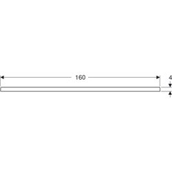 Melua rectangulaire 00098900777 160x75 cm, blanc mat