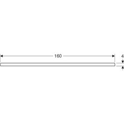 Melua rectangulaire 00096100777 160x80 cm, blanc mat