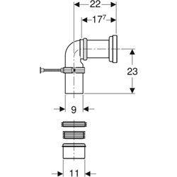 Kit de raccordement 131.082.16.1 pour WC au sol 