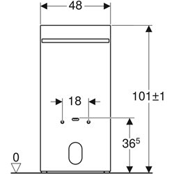 Panneau sanitaire Monolith 131.030.SQ.5 verre chocolat