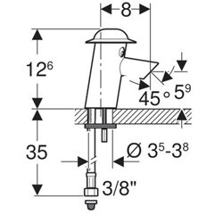 Robinetterie lavabo Bambini 577650000 alimentation par pile 