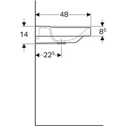 Lavabo Xeno² 500.531.01.1 90 cm trou robinetterie au centre
