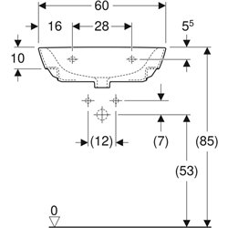 Lavabo Renova 500.371.01.1 60 cm avec trop plein