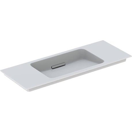 Lavabo ONE 500.396.01.3 105 cm, trop-plein dissimulé, cache blanc brillant
