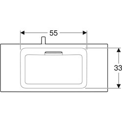 Lavabo ONE 500.395.01.3 90 cm, trop-plein dissimulé, cache blanc brillant