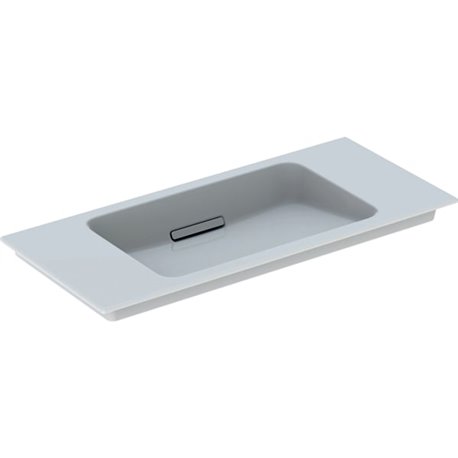 Lavabo ONE 500.395.01.3 90 cm, trop-plein dissimulé, cache blanc brillant