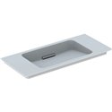 Lavabo ONE 500.395.01.3 90 cm, trop-plein dissimulé, cache blanc brillant