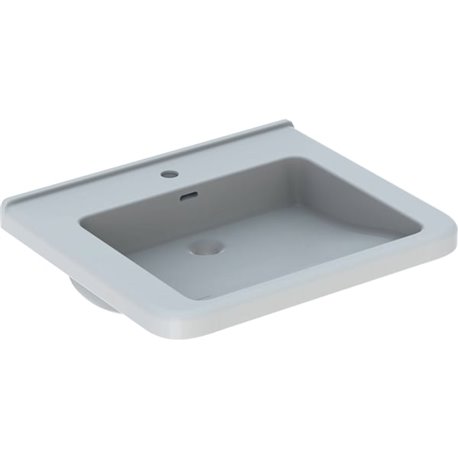 Lavabo Renova Comfort Square 128665000 65 cm 1 trou percé, avec trop-plein