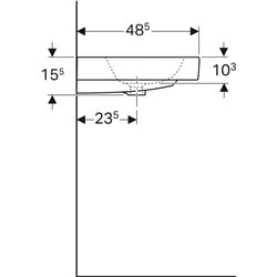 Lavabo iCon 124063000 60 cm sans trou robinetterie