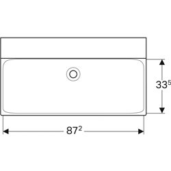 Lavabo Xeno² 500.532.01.1 90 cm sans trou robinetterie