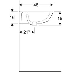 Lavabo Renova 500.671.01.1 60 cm sans trop plein