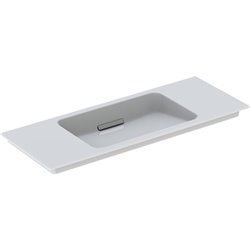 Lavabo ONE 500.396.01.2 105 cm, trop-plein dissimulé, cache chromé brossé