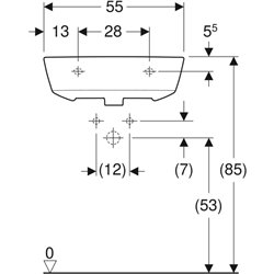 Lavabo Renova 500.578.01.1 55 cm sans trop plein