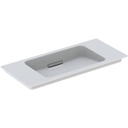 Lavabo ONE 500.395.01.2 90 cm, trop-plein dissimulé, cache chromé brossé