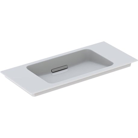 Lavabo ONE 500.395.01.2 90 cm, trop-plein dissimulé, cache chromé brossé