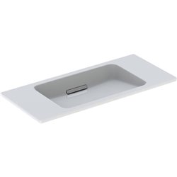 Lavabo ONE 500.390.01.2 90 cm, sans trop-plein, cache chromé brossé
