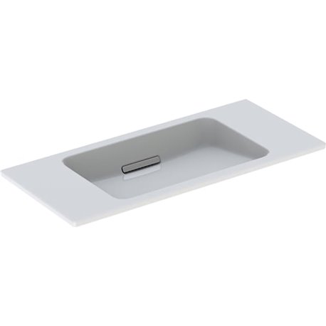 Lavabo ONE 500.390.01.2 90 cm, sans trop-plein, cache chromé brossé