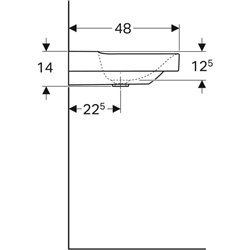 Lavabo Xeno² 500.551.01.1 120 cm trou robinetterie au centre
