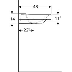 Lavabo Xeno² 500.536.01.1 90 cm plage de dépose à gauche