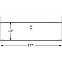 Lavabo Xeno² 500.552.01.1 120 cm sans trou robinetterie
