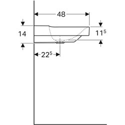Lavabo Xeno² 500.552.01.1 120 cm sans trou robinetterie