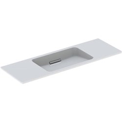 Lavabo ONE 500.392.01.1 120 cm, sans trop-plein, cache chromé brillant