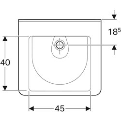 Lavabo Smyle Square 500.259.01.1 55 cm 