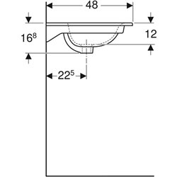 Lavabo Renova Plan 122200000 100 cm 