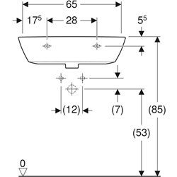 Lavabo Renova 500.372.01.1 65 cm avec trop plein