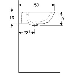 Lavabo Renova 500.372.01.1 65 cm avec trop plein