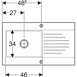 Evier Byblos 00656000063 1 cuve noir mat