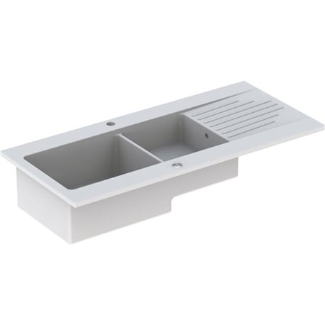 Evier Byblos 00659000000 2 cuves 116 cm blanc Evier Byblos 00659000000 2 cuves 116 cm blanc