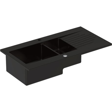 Evier Byblos 00658000063 2 cuves 100 cm noir mat Evier Byblos 00658000063 2 cuves 100 cm noir mat