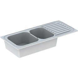 Evier Vallauris 00680000000 2 cuves blanc