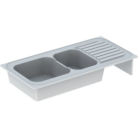 Evier Romans 00690000000 2 cuves blanc