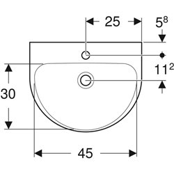 Renova 500.498.01.1 50 cm sans trop-plein