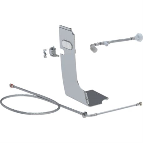 Kit de raccordement d'eau 147.031.21.1 pour réservoirs à encastrer Kappa 15 cm, Chromé brillant 
