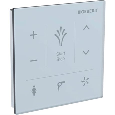 Tableau de commande mural 147.038.SI.1 pour abattant et WC complet, blanc Tableau de commande mural 147.038.SI.1 pour abattant et WC complet, blanc