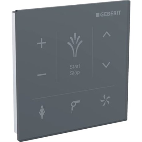Tableau de commande mural 147.038.SJ.1 pour abattant et WC complet, noir Tableau de commande mural 147.038.SJ.1 pour abattant et WC complet, noir