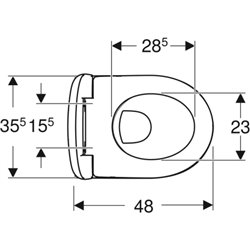 WC suspendu Renova Compact 500.804.00.1 avec abattant WC 