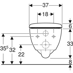 WC suspendu Renova Compact 500.803.00.1 avec abattant WC 
