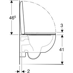 WC suspendu Renova Compact 500.803.00.1 avec abattant WC 
