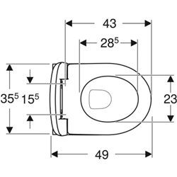 WC suspendu Renova Compact 500.803.00.1 avec abattant WC 